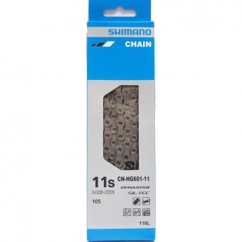 Цепь SHIMANO HG601, 11 скоростей, 116 звеньев, замок цепи SM-CN900-11 (1шт), ROAD/MTB/E-BIKE совместимость Цепь SHIMANO HG601, 11 скоростей, 116 звеньев, замок цепи SM-CN900-11 (1шт), ROAD/MTB/E-BIKE совместимость