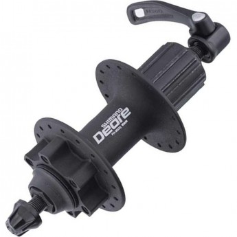 Втулка задняя SHIMANO DEORE, M525A, 36 отверстий, 8/9 скоростей, QR, 6-болтов, черный Втулка задняя SHIMANO DEORE, M525A, 36 отверстий, 8/9 скоростей, QR, 6-болтов, черный