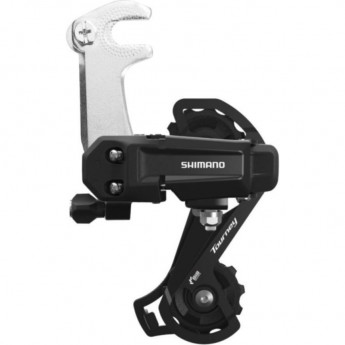 Переключатель задний SHIMANO TOURNEY, TY200, GS, 6/7 скоростей, крепление на ось, черный, без упаковки Переключатель задний SHIMANO TOURNEY, TY200, GS, 6/7 скоростей, крепление на ось, черный, без упаковки